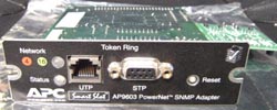 APC SNMP Adaptor Power Net Card AP9603